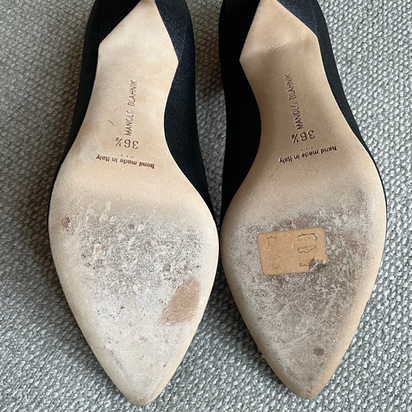 Manolo shoes size 7 in black/silver - Picture 2 of 4